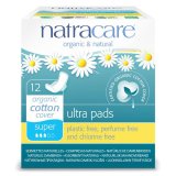 Natracare, podpaski higieniczne z bawełny ekologicznaj, ze skrzydełkami, Super, 12 sztuk - miniaturka zdjęcia produktu