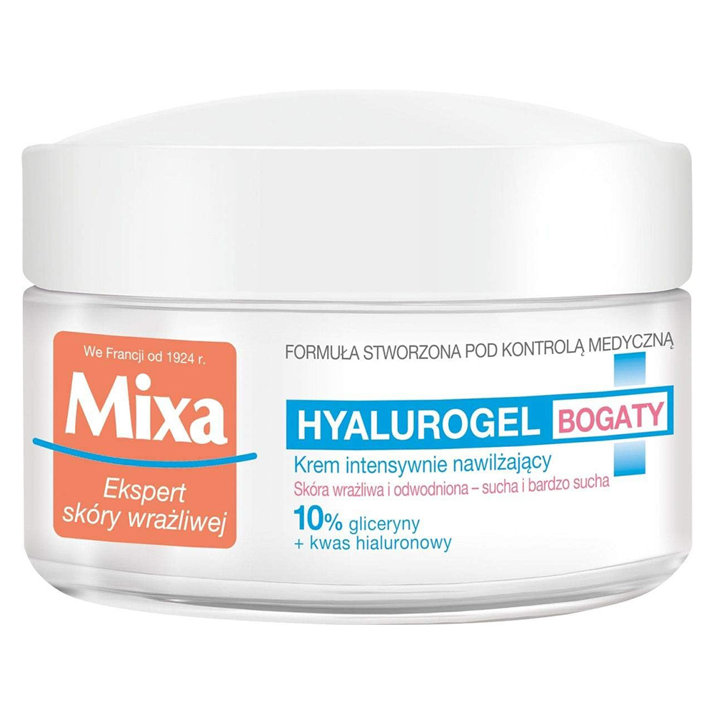 Mixa Mixa Hyalurogel, feuchtigkeitsspendend Creme 24h, reichhaltig, trockene Haut und sehr trocken, 50 ml — Inhaltsstoffe und Bewertung