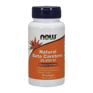 Now Foods Natural Beta Carotene 25000 IU, 90 kapsułek - zdjęcie produktu