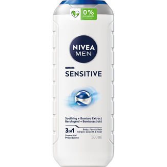 Nivea Men, żel pod prysznic 3w1 do twarzy, ciała i włosów, Sensitive, 500 ml - zdjęcie produktu