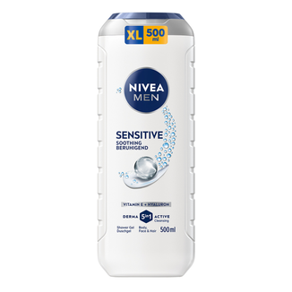 Nivea Men, żel pod prysznic 3w1 do twarzy, ciała i włosów, Sensitive, 500 ml - zdjęcie produktu