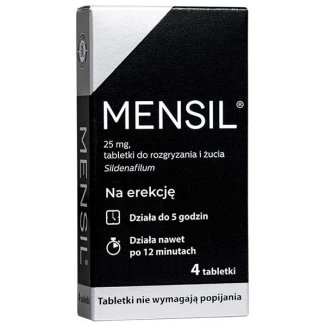 Mensil 25 mg, 4 tabletki do żucia - zdjęcie produktu