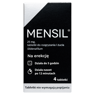 Mensil 25 mg, 4 tabletki do żucia - zdjęcie produktu