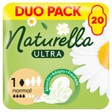 Naturella Ultra, podpaski ze skrzydełkami, rumianek, Normal, 20 sztuk - miniaturka zdjęcia produktu