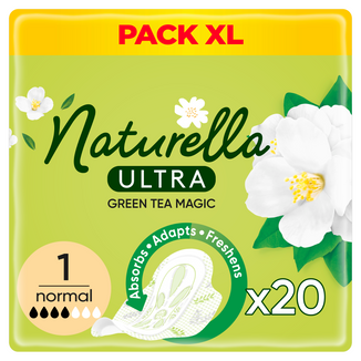 Podpaski Naturella Ultra Normal, zielona herbata, 20 sztuk - zdjęcie produktu