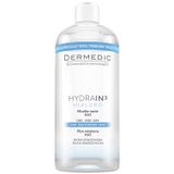 Dermedic Hydrain, płyn micelarny H2O, skóra odwodniona i sucha, 500 ml - miniaturka zdjęcia produktu