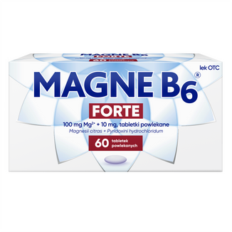 Magne B6 Forte 100 mg + 10 mg, 60 tabletek powlekanych - zdjęcie produktu