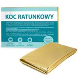 Koc ratunkowy srebrno-złoty 210 x 160 cm PASO, 1 sztuka - miniaturka zdjęcia produktu
