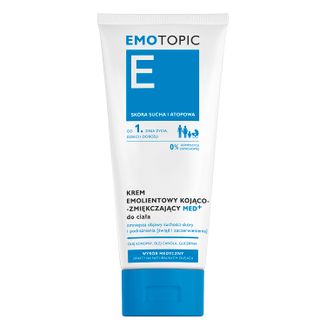Emotopic E Med+, krem emolientowy kojąco-zmiękczający do ciała, dla dorosłych i dzieci od 1 dnia życia,  200 ml - zdjęcie produktu