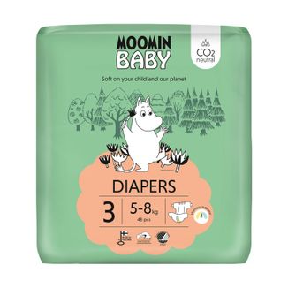 Pieluszki, Muumi Baby, rozmiar 3, Midi, 5-8 kg, 50 sztuk - zdjęcie produktu