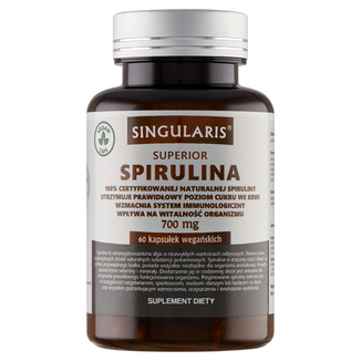 Singularis Superior Spirulina, 60 kapsułek wegańskich KRÓTKA DATA - zdjęcie produktu
