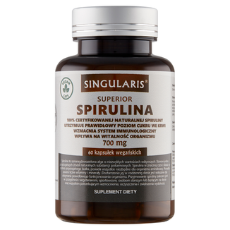 Singularis Superior Spirulina, 60 kapsułek wegańskich - zdjęcie produktu