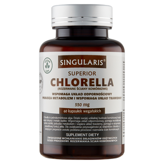 Singularis Superior, Chlorella 550 mg, 60 kapsułek - zdjęcie produktu