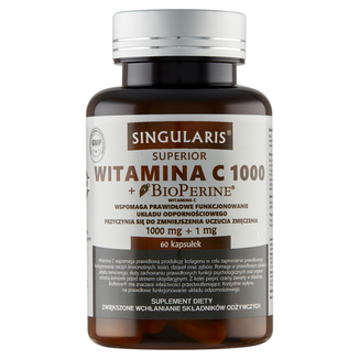 Singularis Superior Witamina C 1000 + Bioperine, 60 kapsułek - zdjęcie produktu