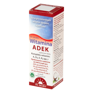 Dr. Jacob's Witamina ADEK, krople, 20 ml USZKODZONE OPAKOWANIE - zdjęcie produktu