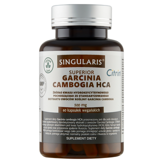 Singularis Superior, Garcinia Cambogia HCA 500 mg, 60 kapsułek wegańskich - zdjęcie produktu
