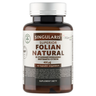 Singularis Superior Folian Organic, 90 kapsułek wegańskich - zdjęcie produktu