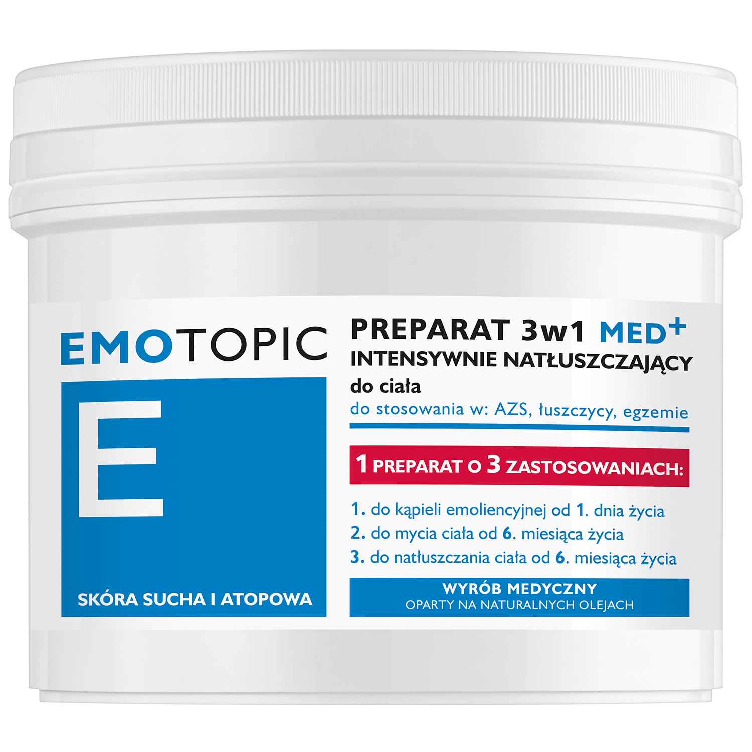 Pharmaceris Emotopic Med+, Präparat 3w1, intensiv rückfettend für den Körper, ab dem 1. Lebenstag, trockene Haut und atopisch, 500 ml — Inhaltsstoffe und Bewertung