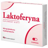 Pharmabest Laktoferyna, 15 kapsułek USZKODZONE OPAKOWANIE Pharmabest Laktoferyna, 15 kapsułek USZKODZONE OPAKOWANIE - miniaturka zdjęcia produktu