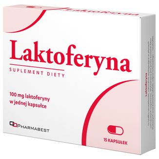 Pharmabest Laktoferyna, 15 kapsułek USZKODZONE OPAKOWANIE Pharmabest Laktoferyna, 15 kapsułek USZKODZONE OPAKOWANIE - zdjęcie produktu