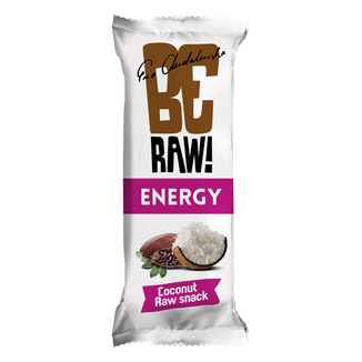 BeRaw! Energy Raw Snack, baton energetyczny, surowe kakao, kokos, 40 g KRÓTKA DATA - zdjęcie produktu