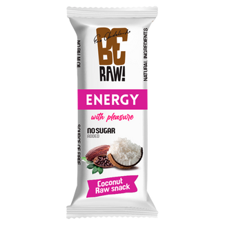 BeRaw! Energy Raw Snack, baton energetyczny, surowe kakao, kokos, 40 g KRÓTKA DATA BeRaw! Energy Raw Snack, baton energetyczny, surowe kakao, kokos, 40 g KRÓTKA DATA - zdjęcie produktu