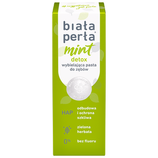 Biała Perła Natural & White, wybielająca pasta do zębów, Mint Detox, 75 ml - zdjęcie produktu