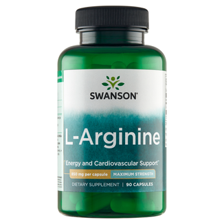 Swanson L-Arginine, L-arginina 850 mg, 90 kapsułek - zdjęcie produktu