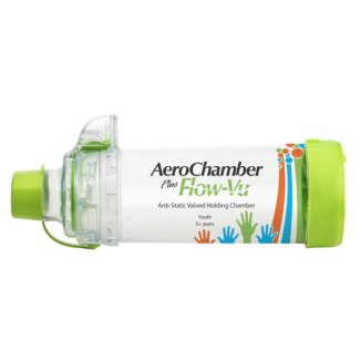 AeroChamber Plus Flow-Vu, komora inhalacyjna z ustnikiem dla dzieci od 5 lat, 1 sztuka - zdjęcie produktu