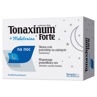 Tonaxinum Forte na noc + Melatonina, 60 tabletek - zdjęcie produktu