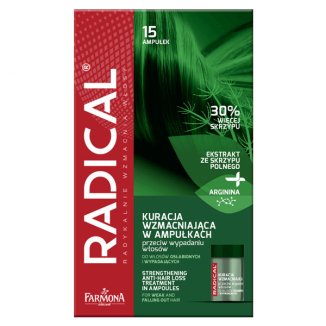 Farmona Radical, kuracja wzmacniająca w ampułkach przeciw wypadaniu włosów, 15 x 5 ml - zdjęcie produktu