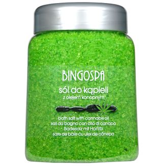Bingospa, sól do kąpieli, Yoga, lotos i olej cannabis, 850 g - zdjęcie produktu