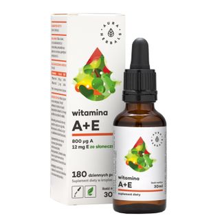 Aura Herbals Witamina A + E, krople, 30 ml USZKODZONE OPAKOWANIE - zdjęcie produktu