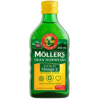 Moller's Gold Tran Norweski, aromat cytrynowy, 250 ml - zdjęcie produktu