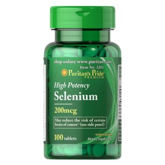 Puritans Pride Selenium, selen 200 µg, 100 tabletek - zdjęcie produktu