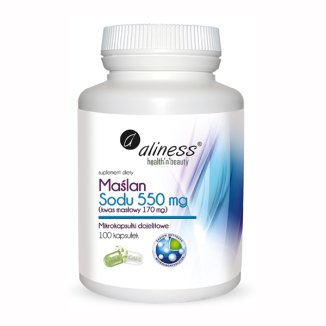 Aliness Maślan Sodu 550 mg, 100 kapsułek dojelitowych - zdjęcie produktu