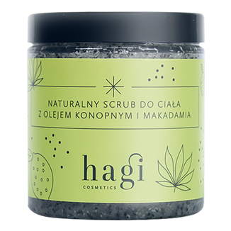 Hagi Cosmetics, naturalny scrub do ciała z olejem konopnym i makadamia, 280 g - zdjęcie produktu
