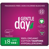 Gentle Day Super, tampony higieniczne, z bawełny ekologicznej, 18 sztuk - miniaturka zdjęcia produktu