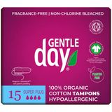 Gentle Day Super Plus, tampony higieniczne, z bawełny ekologicznej, 15 sztuk - miniaturka zdjęcia produktu