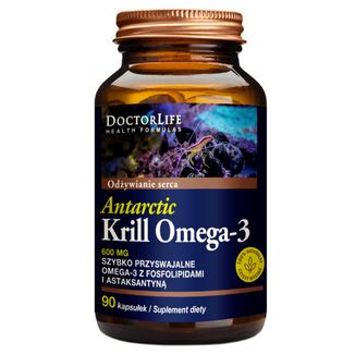 Doctor Life Antarctic Krill Omega-3, olej z kryla antarktycznego, 90 kapsułek - zdjęcie produktu