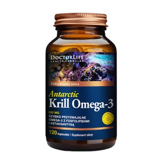 Doctor Life Antarctic Krill Omega-3, olej z kryla antarktycznego, 120 kapsułek - zdjęcie produktu