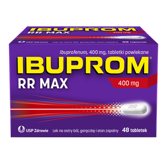 Ibuprom RR Max 400 mg, 48 tabletek powlekanych Ibuprom RR Max 400 mg, 48 tabletek powlekanych - zdjęcie produktu