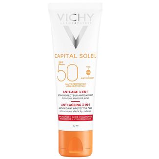 Vichy Capital Soleil, krem przeciwstarzeniowy do twarzy 3w1, SPF 50, 50 ml - zdjęcie produktu