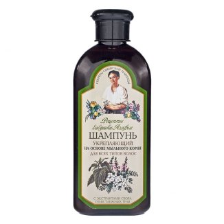 Babuszka Agafia, szampon do włosów wzmacniający, mydlica lekarska, 350 ml - zdjęcie produktu