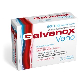 Galvenox Veno 500 mg, 30 kapsułek twardych - zdjęcie produktu