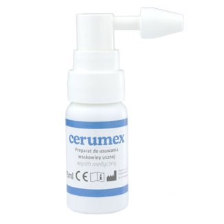 Cerumex, preparat do usuwania woskowiny usznej, spray, 15 ml - zdjęcie produktu