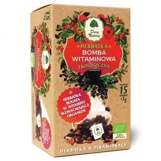 Dary Natury Bomba Witaminowa, herbatka ekologiczna, 3 g x 15 saszetek - zdjęcie produktu
