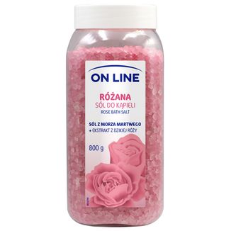 On Line, sól do kąpieli, Różana, 800 g - zdjęcie produktu
