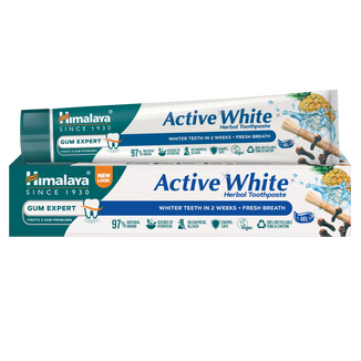 Himalaya Active White, ziołowa pasta do zębów w żelu, wybielająca, 75 ml - zdjęcie produktu