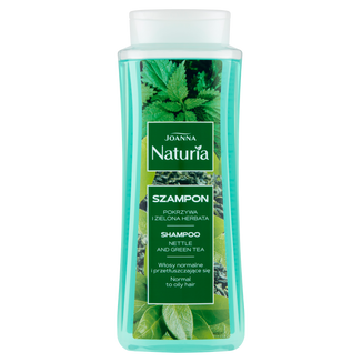 Joanna Naturia, szampon do włosów z pokrzywą i zieloną herbatą, 500 ml - zdjęcie produktu